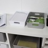 3 x Organiser Boxes - 6 cm High - Grey