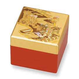 Mitani M17260-7 Yamanaka Lacquerware Storage Box, Gold, 3.1 inches (8 cm), Yamanaka Lacquerware, Foil Crafts, Princess, Small Box, Millennial Escroll