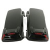 XFMT Vivid Black Hard Saddlebag Lid LED Spoiler Kit Fit