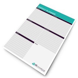 Monster Stationery - A4 Weekly Planner/Things to Do Today/Desk Schedule/to Do Pad - 60 Sheet - 80gsm - Made in UK