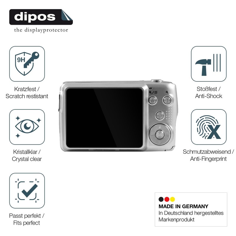 dipos I 2x Screen Protectors 9H Clear Compatible with Agfa