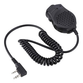 Walkie Talkie Speaker Microphone, Dual PTT Handheld Shoulder 2-Way Radio Outdoor Speaker Microphone for Walkie Talkie UV-82 Series