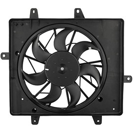 BOXI 620-440 Radiator Condenser Cooling Fan Assembly Replacement for 2001 2002 2003 2004 2005 2006 2007 2008 Chrysler PT Cruiser 2.4L L4 with 3-Pin Connector (Replaces 5017407AA)