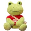 ZPSOSPZ Cute Frog Plush in Red LOVE Sweater, Adorable Stuffed