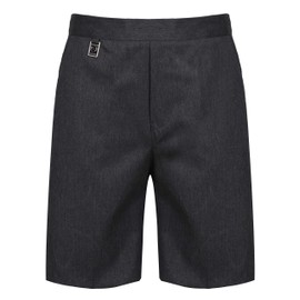 Integriti UK Boys Pull On School Shorts Uniform Elasticated Pull Up - Ages 2-18y (NO ZIPS OR Hooks) Grey