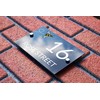 Badgemaster Modern Anthracite House Number Sign Plaque Stainless Steel Standoffs