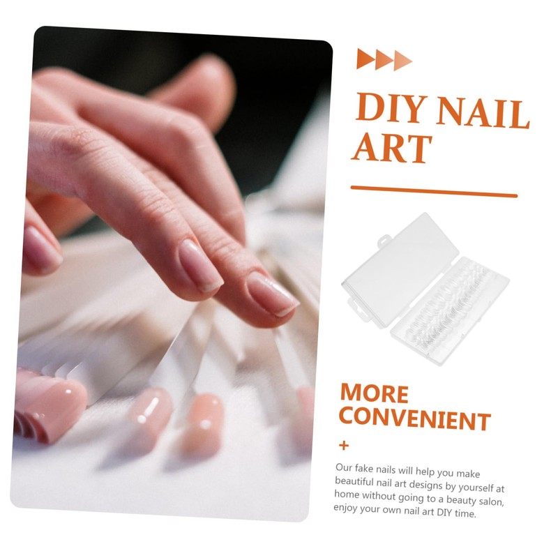 Baluue 240pcs Nail Stickers Tips Full Cover False Nail Decorations