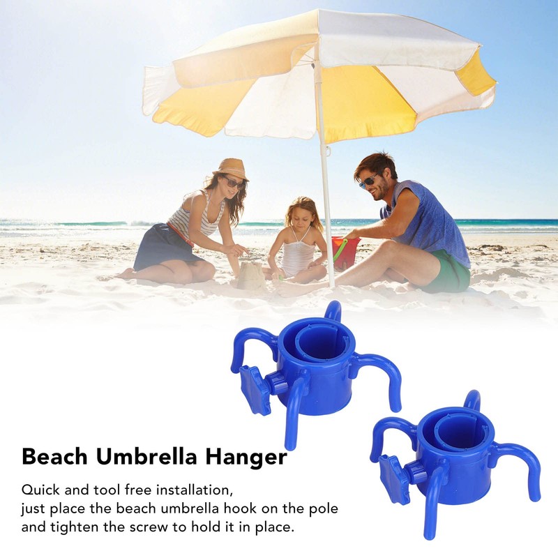 Fdit Pack of 2 Parasol Hooks, Beach Umbrella Hooks for