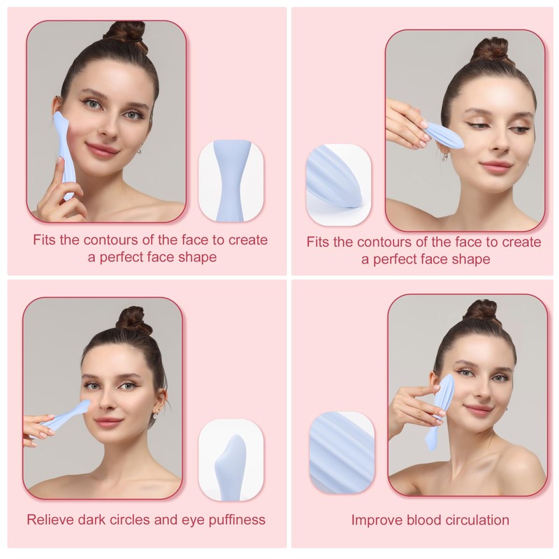 Silikon Gesichtsmassage Roller, Gesichtsroller, Gesichtsmassagegerät, Elegantes und Einfaches Birnenförmiges Face