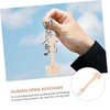 Gatuida Skeleton Keychain Multipurpose Spine Model PVC Pendant for Keyring