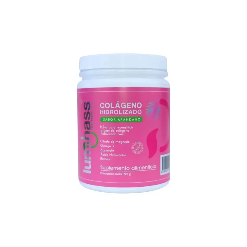 Colágeno Hidrolizado Lumihass Sabor Arándano 725 Porciones Adicionado Omega Aguacate