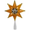 Northlight 8" Amber Mosaic Star Christmas Tree Topper - Clear