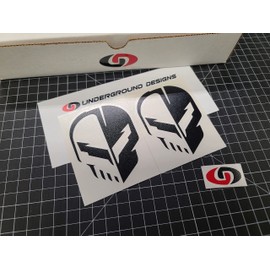 C8 Skull Racing Decals (2-Pack) Jake Skull Sticker 6.2L V8 Stingray Corvette Z06 5.5L 1LT 2LT 3LT LT2 LT6 Select Color: (Matte Black)