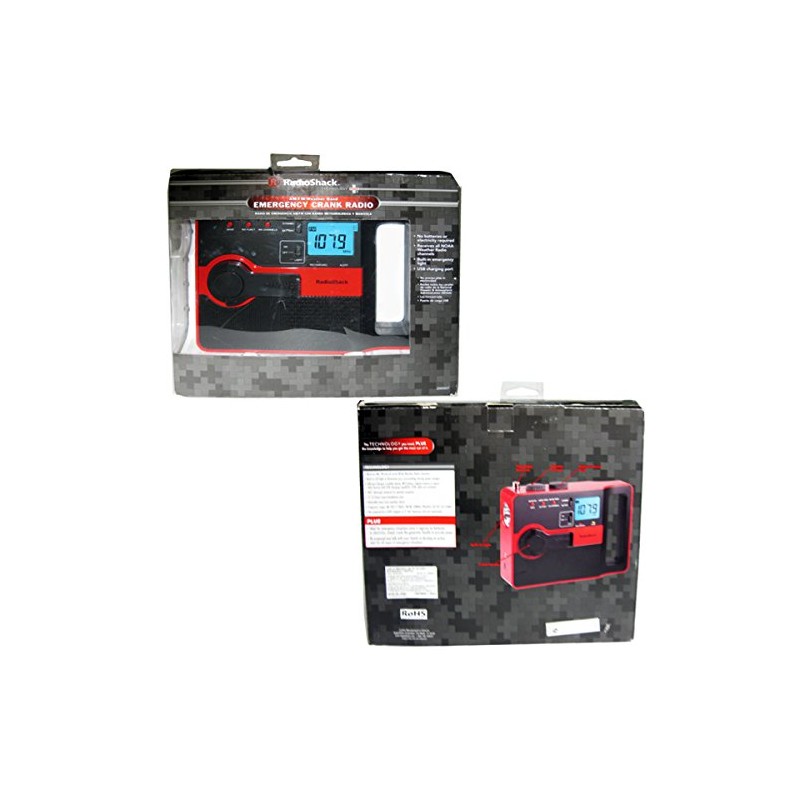 RadioShack® Emergency AM/FM/WX Crank Radio (Red)