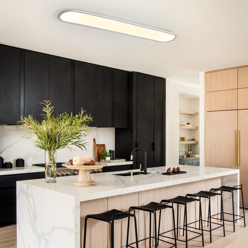 Ganeed 4FT LED Flush Mount Ceiling Light, 51W Dimmable Modern