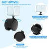 PATIKIL 1.5" Swivel Caster with 7/9" U Bracket, 4 Pack