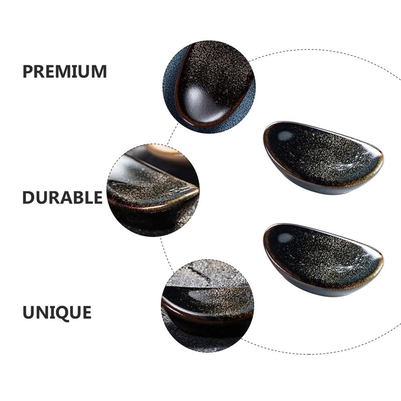 Housoutil Chopstick Rests Holders Ceramic, 2PCS Japanese Spoon Rest, Mini