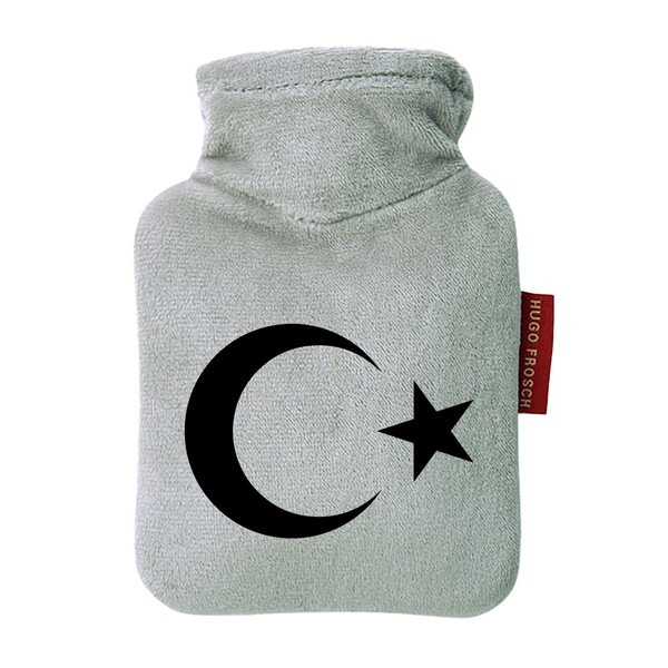 Huuraa Taschenwärmer Türkei Halbmond und Stern Geschenk 0,2 Liter Grey