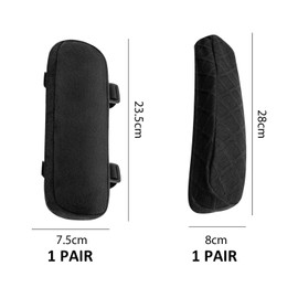 1 Pair of Armrest Pads, 2 Pieces of Dustproof Armrest Covers, Seat Armrest Cushion Pads, Soft Armrest Pads, Non-Slip Elbow Support Pads, Suitable for Office Chairs and Gaming Chairs