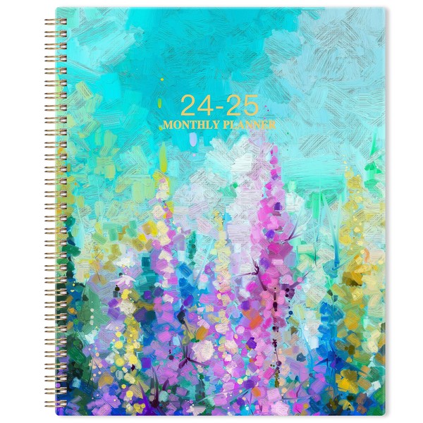 2024-2025 Monthly Planner/Monthly Calendar - Monthly Planner 2024-2025, 2-Year Monthly Planner, Jan 2024 - Dec 2025, 9" × 11", 24-Month Planner 2024-2025 with Flexible Cover, Monthly Tabs, Pockets - Oil Painting