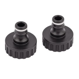 MIVOS 2 x Tap Connector for Taps with 1 Inch BSP (33.3 mm) Male Thread - Tap Connector with Quick Coupling for Garden Hose - Made from 90% Recycled Plastic