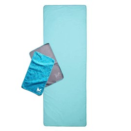 MISSION VaporActive Non Slip Excercise Mat for Yoga, Pilates, Stretching, Floor & Fitness Workouts Mat Towel/Cover and 2 Hand Towel Bundle (3 Items Bundle)