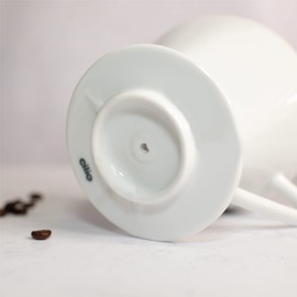 Cilio C105179 Porcelain Coffee Filter/Holder Pour-Over, 6/Large, White