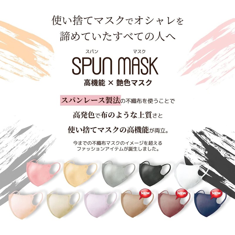 [医食同源ドットコム] 【90枚 30枚入x3箱】 iSDG 立体型スパンレース不織布カラーマスク SPUN MASK 個包装 モカブラウン 30枚入×3箱