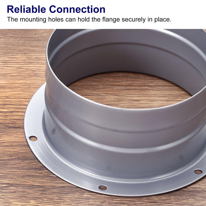 PATIKIL Duct Connector Flange, 4 Inch, 4 Pack Straight Pipe