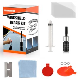 GEARMONSTER Windschutzscheibe Reparaturset Werkzeug, PKW Steinschlag Frontscheibe Glas Reparatur Flüssigkeit, Glasreparaturflüssigkeit, Reparatur Kratzern, Rissen, Auto Zubehör, Windshield Repair Kit