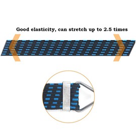 2 Pack 1M/2M Bungee Cords with Hook Adjustable Flat Bungee Cords Bungee Straps with Adjustable Length Metal Buckle for Hand Carts, Heavy Duty Cargo, Luggage Rack, Camping (1M)