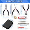 JONMON 8Pcs Jewelry Making Tool Kits with Round Nose/Side Cutting/Needle