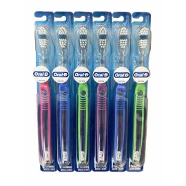 Oral-B 6 Pack Oral-B Indicator 35sft  Soft Adult Manual Toothbrushes Multicolor