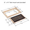 Homewell White Oak Wood Floor Register, Flush Mount Vent with