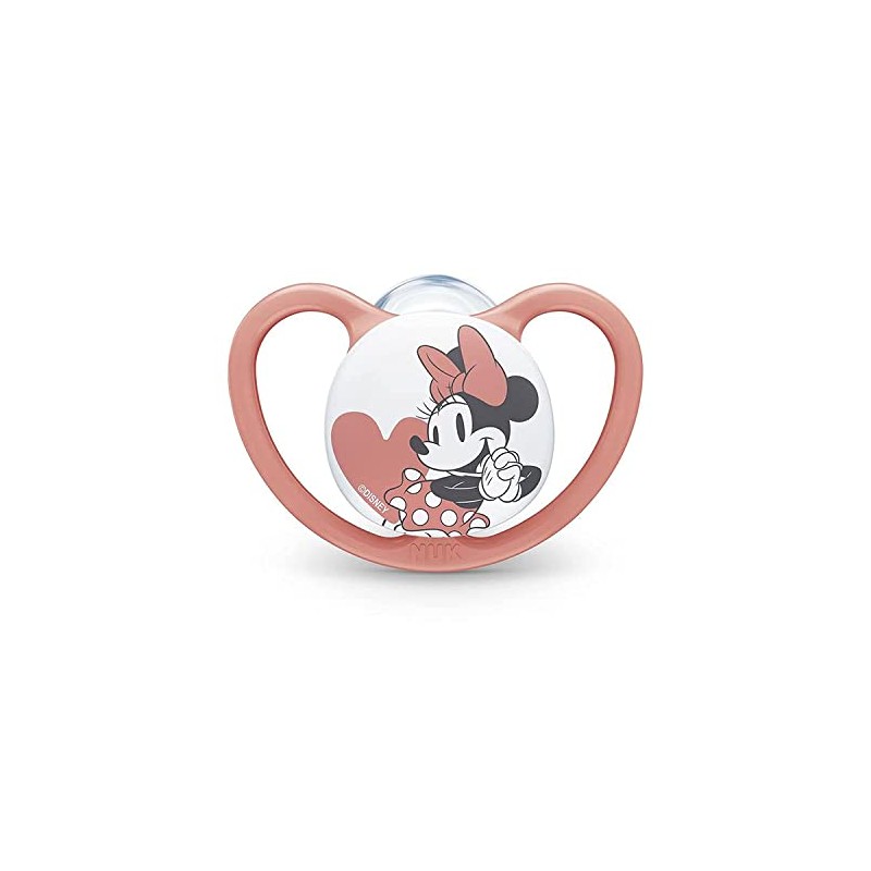 NUK Space Chupetes de ortodoncia (Minnie, 0-6 meses)