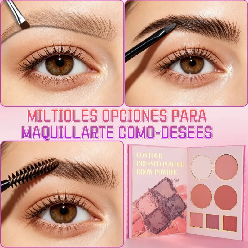 Paleta Sombras Contorno E Iluminación Todo En Uno