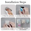 2 PCS Self-Adhesive Toothbrush Holders Wall Mounted, Water Proof Toothbrush