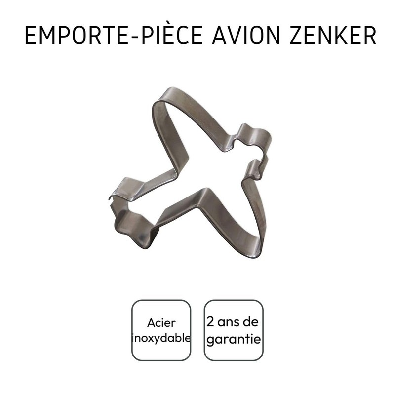 Zenker 44862 Airplane Cookie Cutter Stainless Steel
