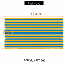 Universal Doubleton Steel Pergola Replacement Cover for Pergola Structures L-PG080PST, 88''x 208'' (Yellow and Blue)