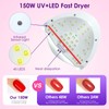 UV Gel Nail Lamp,150W UV Nail Dryer LED Light for