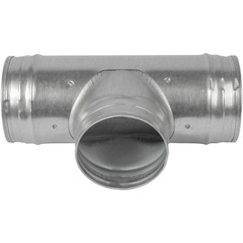 5'' Inch Duct Splitter to 90° Degree 5" Inch Branch for Exhaust Fan, Dryer Vent Hose - 3 Way Duct Hose Connector, T Shape, T Joint Metal, Ducting Adapter, 5x5x5 Splitter