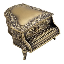 Baluue Vintage Rose Jewelry Display Box High Grade Metal Trinket Organizer for Storage Decoration for Bedroom Room