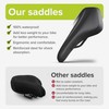 VELMIA Bicycle Saddle 100% Waterproof, Seamless & Ergonomic Design -