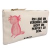 Mr. & Mrs. Panda Axolotl Make-Up Bag, White, Hand Drawn
