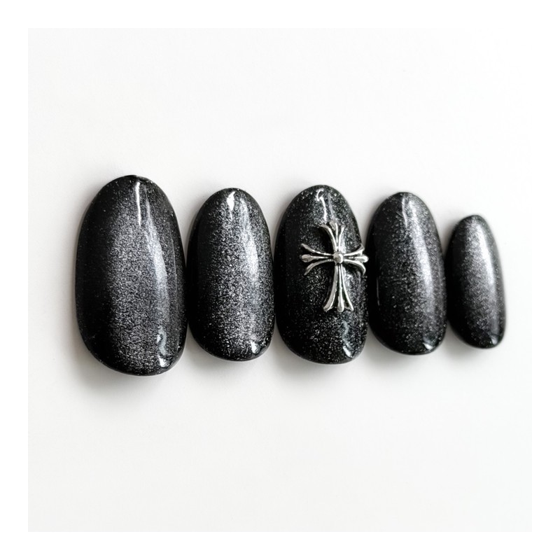 [Self-produced new product discount] Chrome Hearts black magnetic nails -