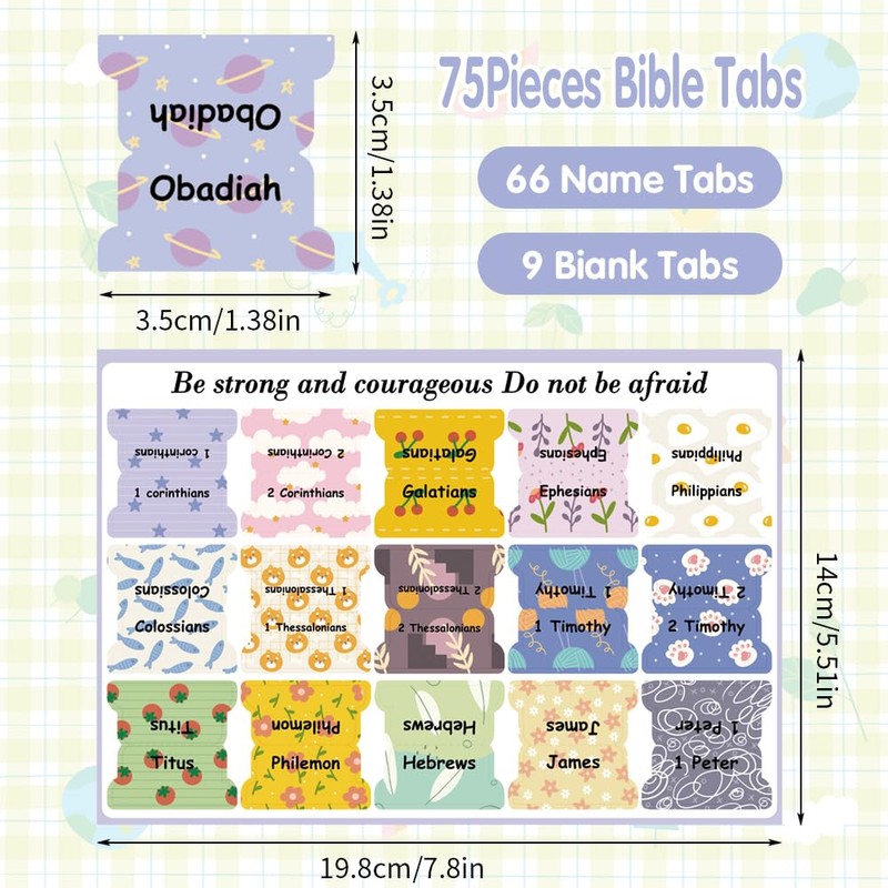 Holy Bible Tabs for Women and Men, 66 Laminated Position