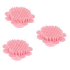 Beavorty 3pcs Bath Brush Food-grade Boy Girl Shower Scrubber for Gentle Hair Massage and Scalp Cleaning Comfortable Bath Tool for Newborns and Toddlers