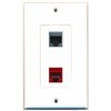 RiteAV 1 Port Cat5e Ethernet Red 1 Port RJ45 Shielded