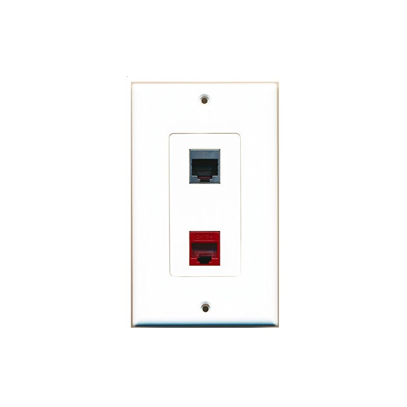 RiteAV 1 Port Cat5e Ethernet Red 1 Port RJ45 Shielded
