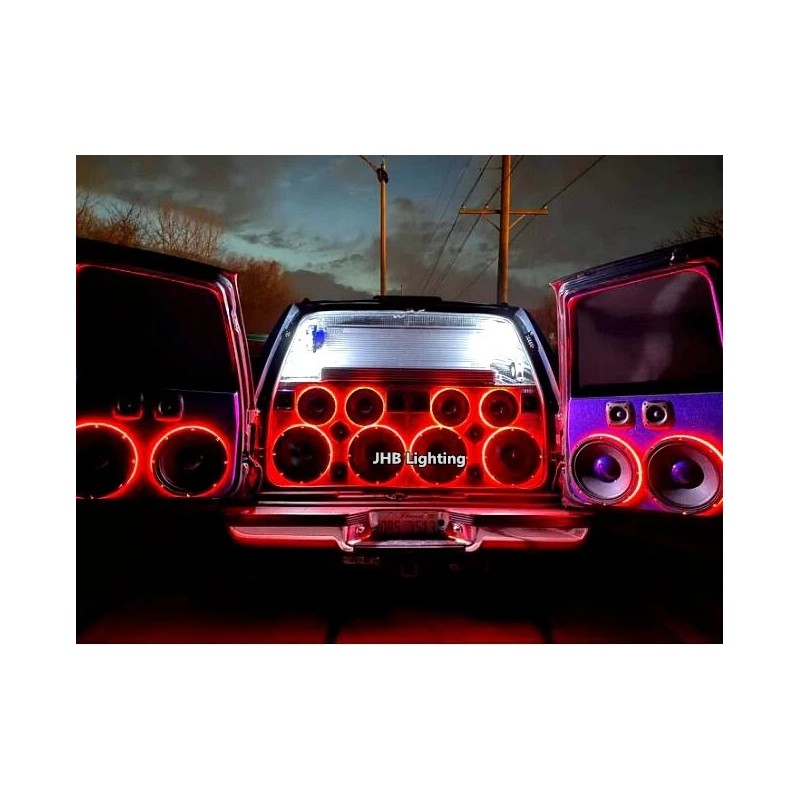 JHB Pair 8" Bluetooth Remote RGB LED Rings Lights for